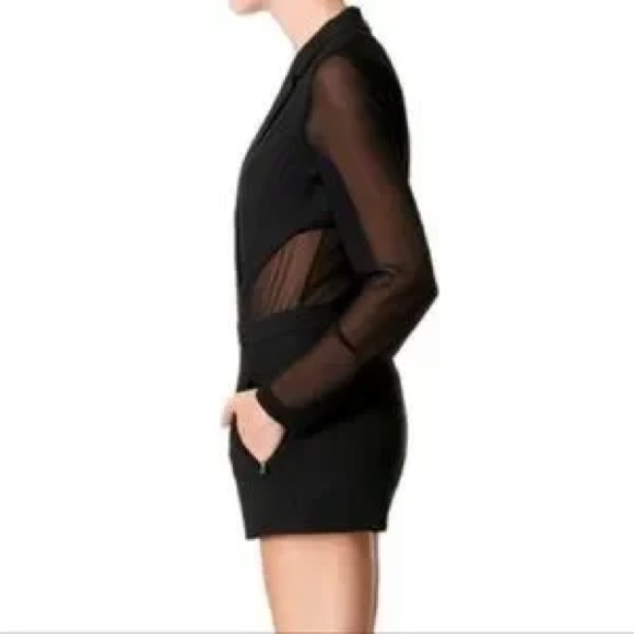 BCBG black sheer romper - Picture 3 of 6